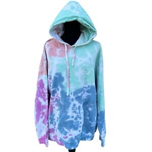 Ivory Ella Elephant Hoodie Tie Dye XL